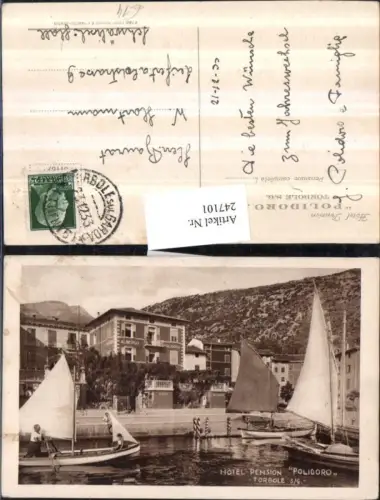 247101,Trentino Trento Torbole Hotel Pension Polidoro Anlegeplatz Segelboote