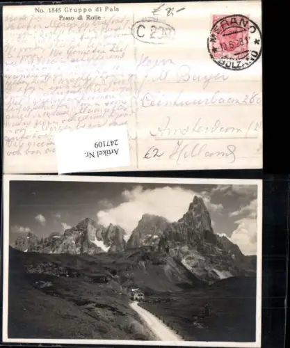 247109,Trentino Trento Gruppo di Pala Passo di Rolle b. Tonadico Bergkulisse