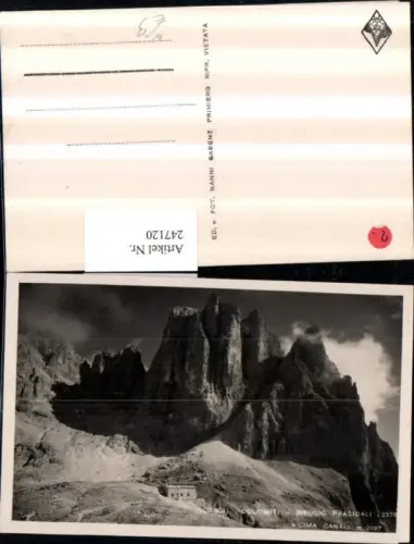 247120,Trentino Trento Dolomiti Rifugio Pradidali a Cima Canali Bergkulisse b. Tonadico