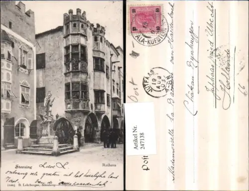 247138,Trentino Bolzano Sterzing Rathaus Denkmal