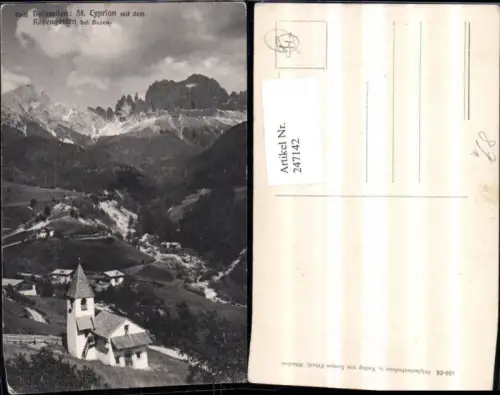 247142,Trentino Bolzano St. Cyprian Kirche m. d. Rosengarten b. Bozen