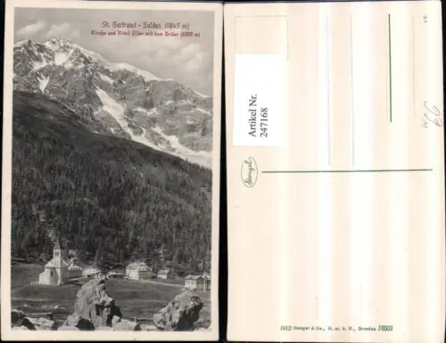 247168,Trentino Bolzano St. Gertraud Sulden Totale Kirche u. Hotel Eller m. d. Ortler pub Stengel u. Co 36503