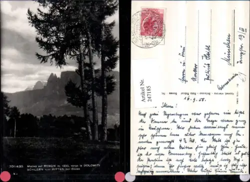 247185,Trentino Bolzano Motivo sul Renon verso le Dolomiti Schlern v. Ritten b. Bozen