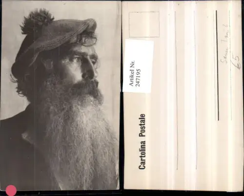 247195,Trentino Bolzano Sarntal Sarner Toni Mann m. Bart u. Haube Portrait