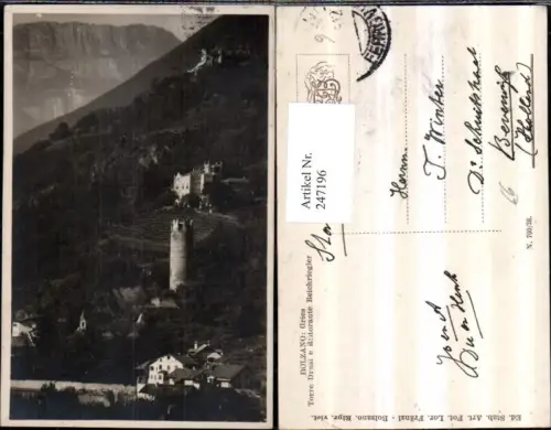 247196,Trentino Bolzano Bozen Gries Torre Drusi e Ristorante Reichriegler Turm Schloss Burg