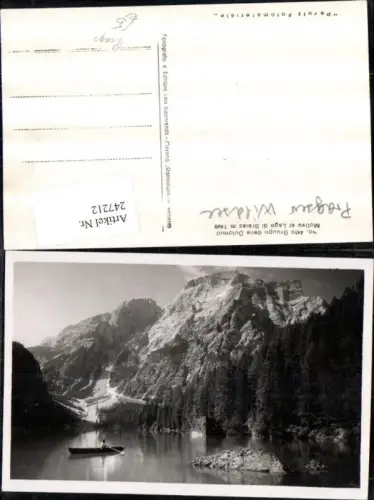 247212,Trentino Bolzano Gruppo delle Dolomiti Motivo al Lago di Braies Pragser Wildsee b. Prags Toblach