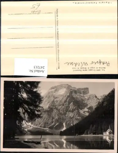 247213,Trentino Bolzano Gruppo delle Dolomiti Motivo al Lago di Braies Pragser Wildsee b. Prags Toblach