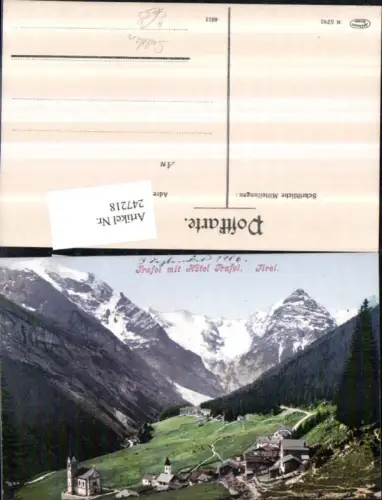 247218,Trentino Bolzano Trafoi Totale m. Hotel b. Sulden pub Joh. F. Amonn 5781