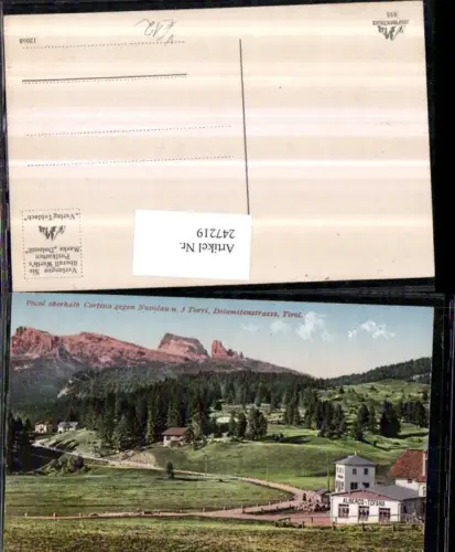 247219,Trentino Bolzano Focol oberhalb Cortina geg. Nuvolau u. Torri Alberco Tofana pub Josef Werth 855