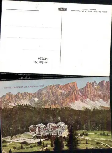 247220,Trentino Bolzano Hotel Carezza al Lago Bergkulisse b. Welschnofen