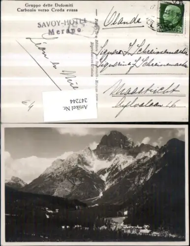 247244,Trentino Bolzano Gruppo delle Dolomiti Carbonin verso Croda rossa