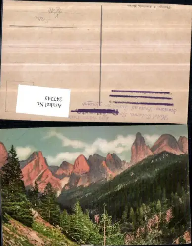 247245,Trentino Bolzano Tschamintal m. Blick auf d. Grasleitental und auf d. Grasleitentürme b. Sexten pub J. Auerbach