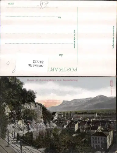 247252,Trentino Bolzano Meran Merano m. Mendelgebirge v. Tappeinerweg