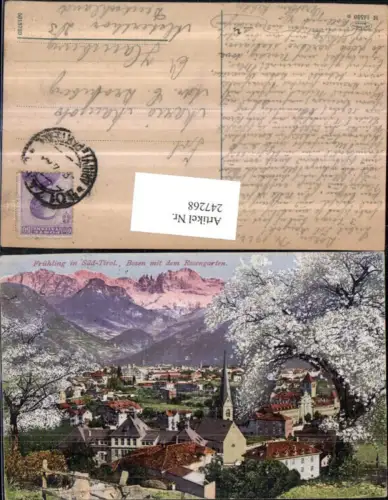 247268,Trentino Bolzano Bozen Totale m. d. Rosengarten im Frühling