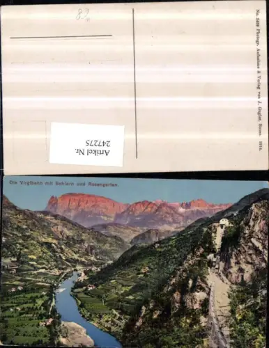 247275,Trentino Bolzano Die Virglbahn m. Schlern u. Rosengarten b. Völs