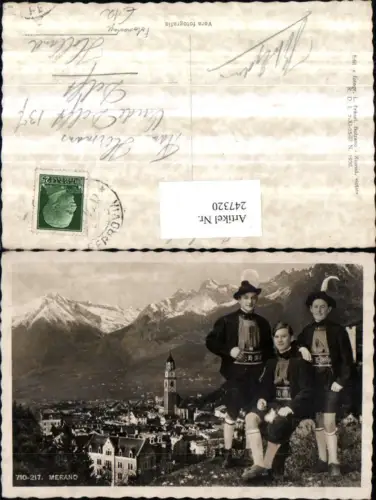 247320,Trentino Bolzano Merano Meran Totale Fotomontage Jungs in Tracht