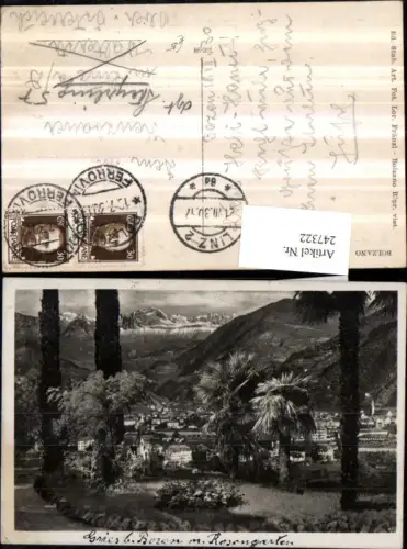 247322,Trentino Bolzano Bozen Gries Teilansicht m. Rosengarten