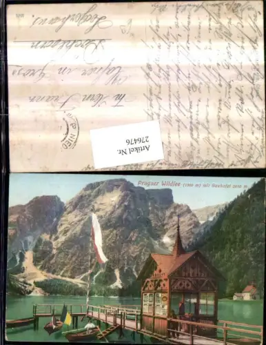 276476,Trentino Bolzano Pragser Wildsee b. Prags m. Seekofel Bergkulisse