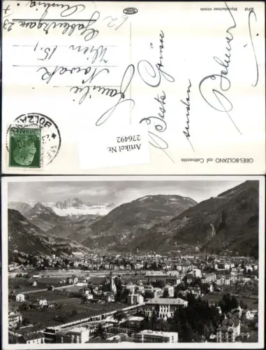 276492,Trentino Bolzano Bozen Gries col Catinaccio Totale Bergkulisse