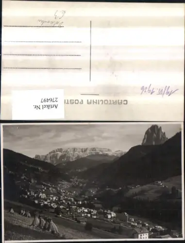 276497,Trentino Bolzano Dolomiten St. Ulrich in Gröden Totale Bergkulisse