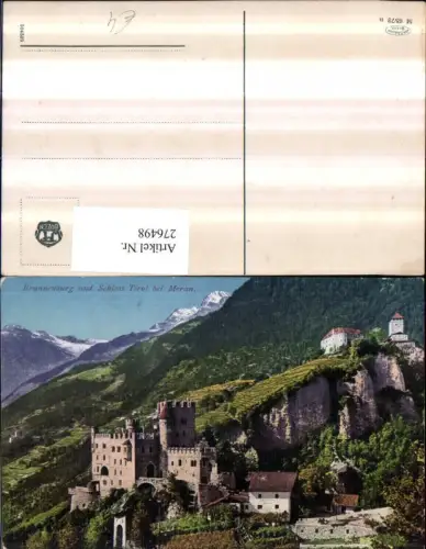 276498,Trentino Bolzano Brunnenburg Burg u. Schloss Tirol b. Meran Merano pub Joh. F. Amonn 6572n