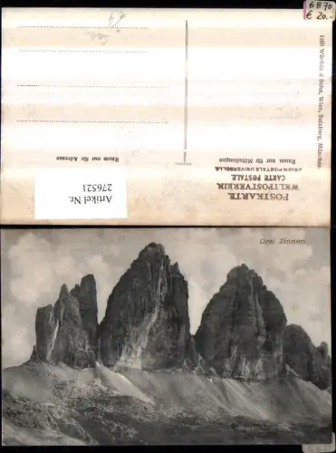 276521,Trentino Bolzano Drei Zinnen Bergkulisse b. Sexten