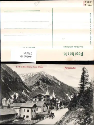 276524,Trentino Bolzano Ampezzotal Hotel Schluderbach Hans Ploner Bergkulisse