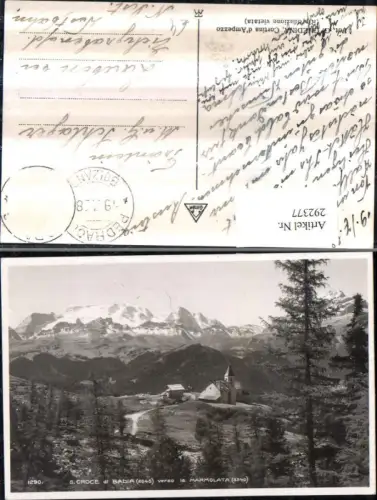 292377,Trentino Bolzano Santa Croce di Badia Totale verso la Marmolata Bergkulisse