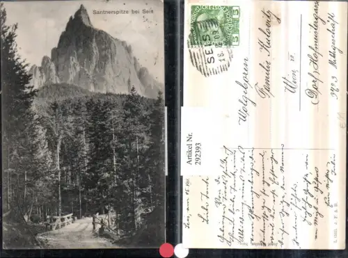 292393,Trentino Bolzano Santnerspitze b. Seis am Schlern Bergkulisse