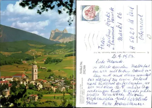 292399,Trentino Bolzano Castelrotto verso le Odle Kastelruth Totale geg. Geislerspitzen