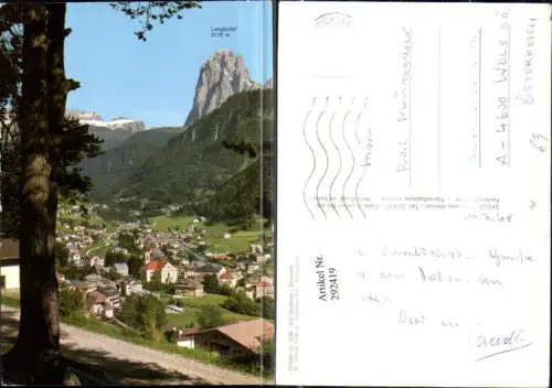 292419,Trentino Bolzano Ortisei Val Gardena St. Ulrich Totale m. Langkofel