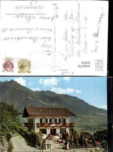 292476,Trentino Bolzano Marling b. Meran Pension Enzian Bergkulisse