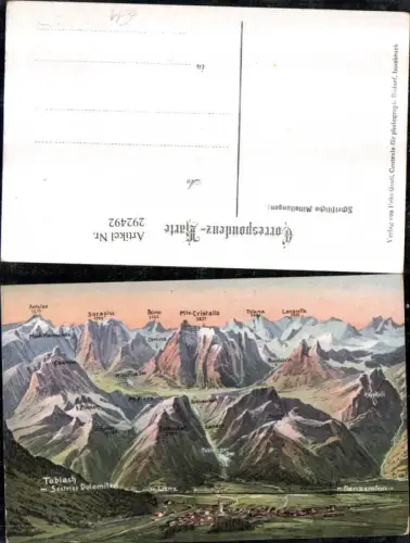 292492,Trentino Bolzano Toblach Totale m. Dolomiten Bergkulisse
