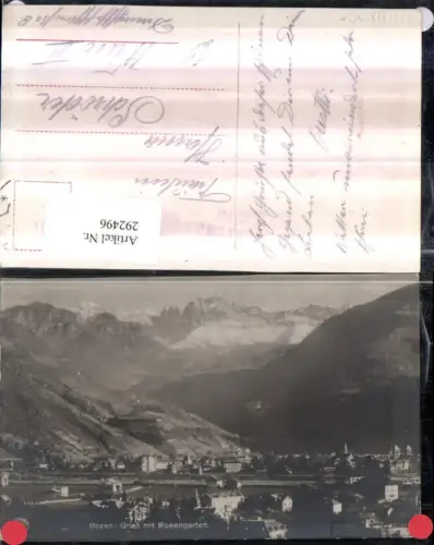 292496,Trentino Bolzano Bozen Gries Totale m. Rosengarten Bergkulisse