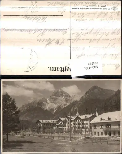 292537,Trentino Bolzano Schluderbach m. Rotwand Bergkulisse pub Joh. F. Amonn T8253
