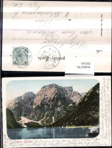 292541,Trentino Bolzano Pragser Wildsee See b. Prags Bergkulisse pub Purger e Co 162