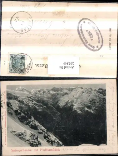 292549,Trentino Bolzano Stilfserjochstraße m. Ferdinandshöhe Bergkulisse b. Sulden