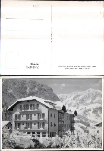 292589,Trentino Bolzano Ortisei St. Ulrich Hotel Luna Mondschein Gebäude Winterbild