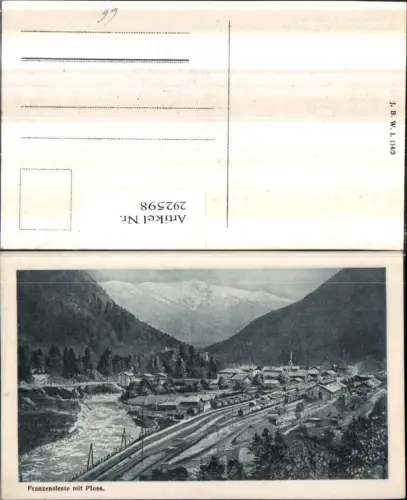 292598,Trentino Bolzano Franzensfeste Totale Bahnhof m. Plose Bergkulisse