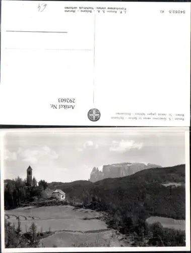 292603,Trentino Bolzano Renon Ritten St. Jakob geg. Schlern Kirche Bergkulisse