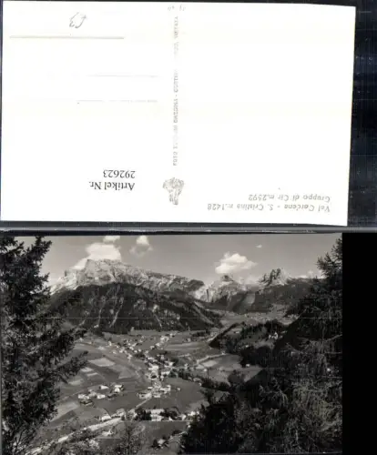 292623,Trentino Bolzano S. Cristina St. Christina in Gröden Totale Bergkulisse