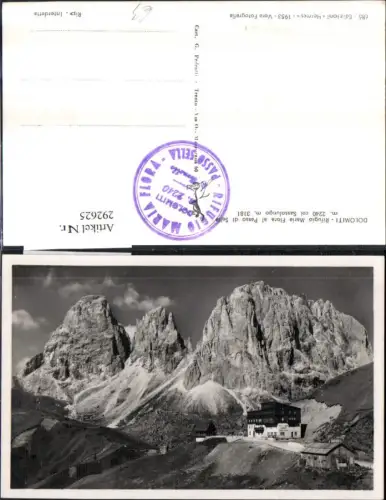 292625,Trentino Trento Rifugio Maria Flora al Passo di Sella Bergkulisse b. Canazei