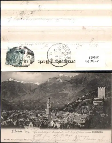 292633,Trentino Bolzano Meran Merano Totale Panorama Bergkulisse