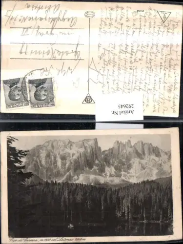 292645,Trentino Bolzano Lago di Carezza Karersee m. Latemar Bergkulisse b. Welschnofen