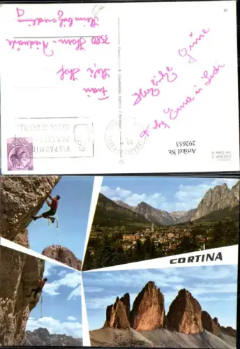 292653,Trentino Trento Cortina d’Ampezzo Totale Tre Cime Kletterer Mehrbildkarte