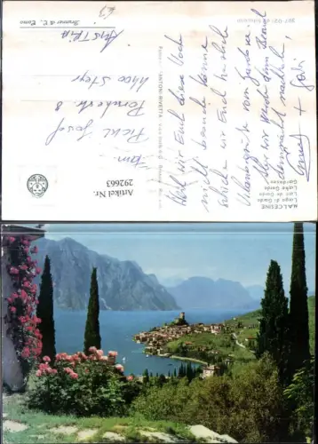 292663,Trentino Trento Lago di Garda Gardasee Malcesine Totale Bergkulisse
