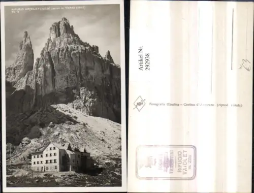 292938,Trentino Bolzano Rifugio Vajolet verso le Torri Berghütte Bergkulisse b. Tiers