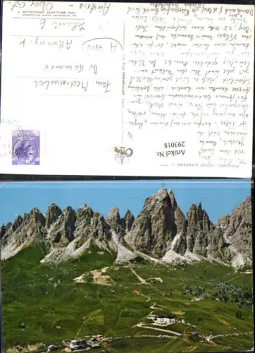 293018,Trentino Bolzano Passo Gardena Bergkulisse b. Wolkenstein in Gröden