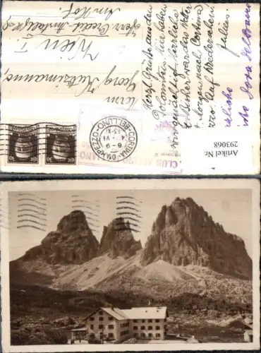 293068,Trentino Trento Rifugio Passo di Salla verso il Sassolungo Bergkulisse b. Canazei