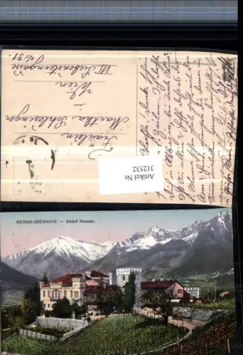 312532,Trentino Bolzano Meran Merano Obermais Schloss Rametz Bergkulisse